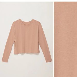 Girlfriend Collective Oyster Leila Long Sleeve Tee